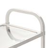 vidaXL 2-Tier Kitchen Trolley 38"x21.7"x35.4" Stainless Steel
