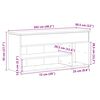 vidaXL Shoe Bench Brown Oak Engineered Wood Medium Shoe Bench