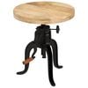 vidaXL Side Table Natural wood and black