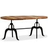vidaXL Dining Table Multicolor Solid reclaimed wood top, steel legs