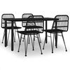 vidaXL Garden Dining Set Black