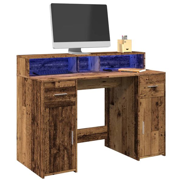 vidaXL Desk Old wood Engineered wood 47.2 in x 21.7 in x 35.8 in Desk