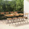 vidaXL Folding Bistro Chairs 8 pcs Solid Wood Teak and Steel