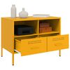 vidaXL TV Cabinet Set of 2 Mustard Yellow Cold-rolled Steel Medium