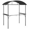 vidaXL Bbq Gazebo Anthracite Steel, PC board 86.6 x 45.3 x 90.6 in Hooks