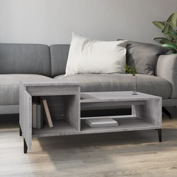 vidaXL Coffee Table Gray Sonoma Engineered wood Medium Coffee Table