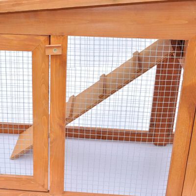 Large Rabbit Hutch Small Animal House Pet Cage with 2 Runs Wood