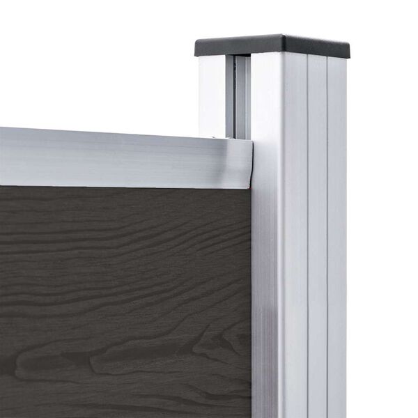 vidaXL Fence Panel WPC 68.9x57.5" Black