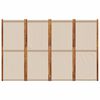 vidaXL 4-Panel Room Divider Taupe 110.2"x70.9"