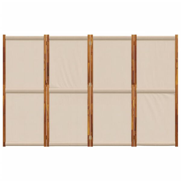 vidaXL 4-Panel Room Divider Taupe 110.2"x70.9"
