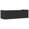vidaXL Wall Shelf Black Engineered wood Medium Wall Shelf Rectangular