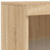 vidaXL Sideboard Sonoma oak Engineered wood, glass Adjustable Armrests