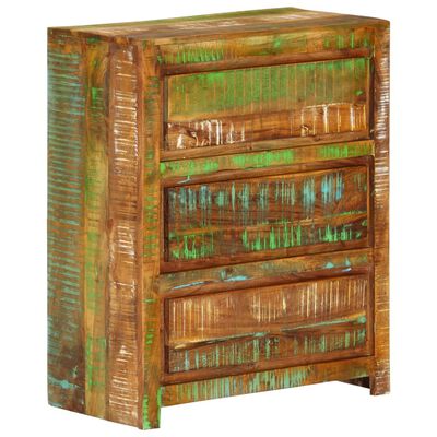 vidaXL Drawer Cabinet Multicolor 23.6"x13"x29.5" Solid Wood Reclaimed