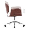 vidaXL Office Chair Brown Faux leather, metal Medium Swivel