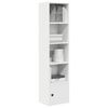 vidaXL Bookcase White Engineered wood Medium Bookcase Rectangular
