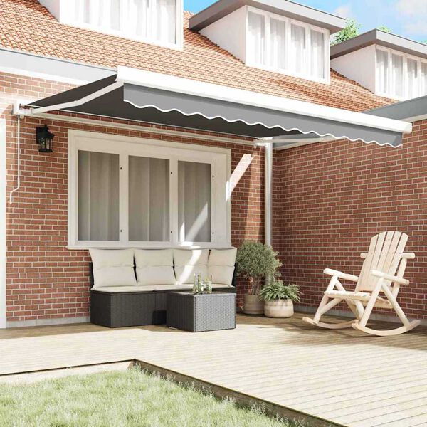 vidaXL Awning Frame White 137.80 x 98.43 in Aluminium