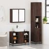 vidaXL Bathroom Furniture Set Brown Oak Engineered wood, metal, glass
