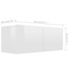 vidaXL TV Cabinet Set of 3 High gloss white Engineered wood Medium