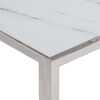 vidaXL Coffee Table Silver Stainless steel, tempered glass