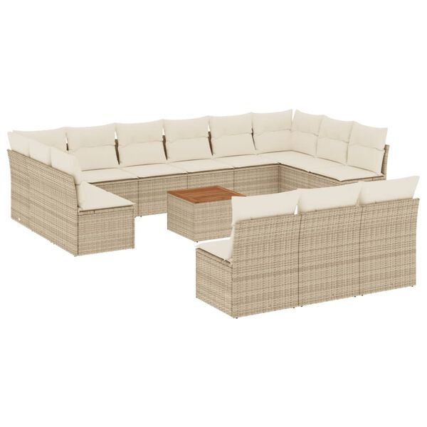 vidaXL Garden Sofa Set Beige
