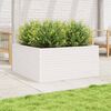 vidaXL Garden Planter White Solid Pine Wood Large Garden Planter