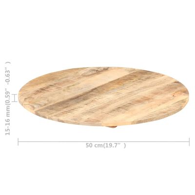 vidaXL Table Top Ø19.7"x(0.59"-0.63") Solid Mango Wood