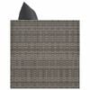 vidaXL Outdoor Lounge Bed Grey Poly rattan, powder-coated steel, fabric