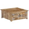 vidaXL Coffee Table Natural Mango Wood Solid Mango Wood Compact