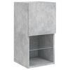 vidaXL TV Cabinet Concrete Gray Engineered wood, Glass Medium TV Cabinet