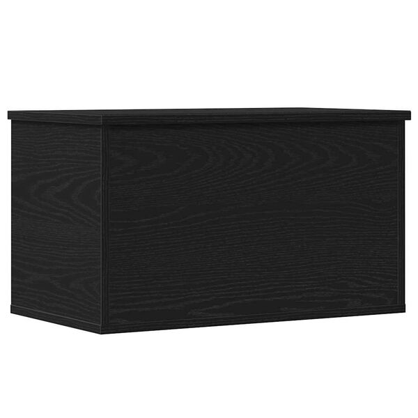 vidaXL Storage Box Black Oak 23.62 x 13.78 x 13.78 in Engineered Wood