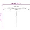 vidaXL Garden Parasol Sand Polyester cover, Hardwood pole Large