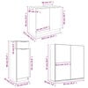 vidaXL Bathroom Furniture Set White Engineered wood, glass Tall