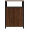 vidaXL Nightstand Brown Oak Engineered Wood Compact Adjustable Feet