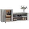 vidaXL Shoe Cabinet Concrete Gray Engineered Wood Medium Shoe Cabinet