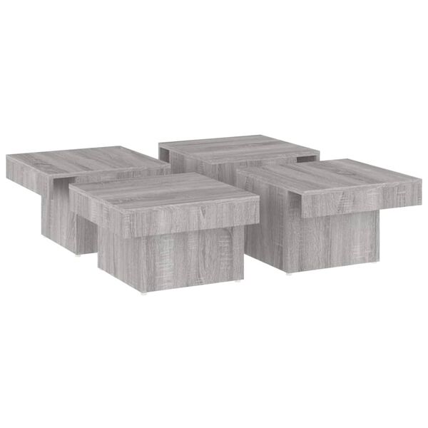 vidaXL Coffee Table Gray Sonoma Engineered wood 35.4x35.4x11.0 in