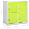 vidaXL Locker Cabinet Set of 2 Light grey and green Steel Medium