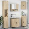 vidaXL Bathroom Furniture Set 5 pcs Sonoma Oak Engineered wood & Metal
