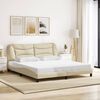 vidaXL Bed Frame Cream