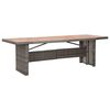 vidaXL Patio Dining Set Set of 9 Grey PE rattan Large Patio Dining Set