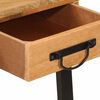 vidaXL Desk Natural Wood Solid Mango Wood and Iron Desk Rectangular