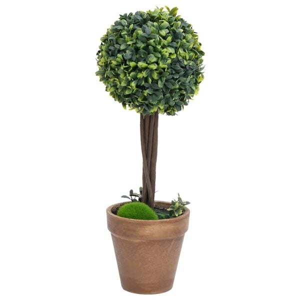 vidaXL Artificial Plant Set of 2 Mixed Green