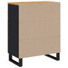 vidaXL Sideboard Black Solid Acacia Wood Medium Sideboard Rectangular