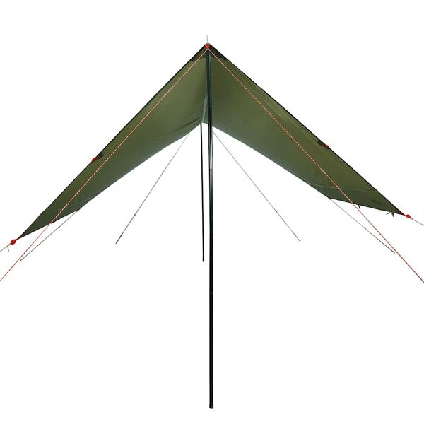 vidaXL Camping Tarp Olive Green 181.9x120.5x83.1" Waterproof