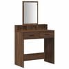 vidaXL Dressing Table with Drawer Brown Oak 31.10 x 16.14 x 55.12 in