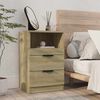vidaXL Bedside Cabinet Sonoma oak Engineered wood Medium Bedside Cabinet