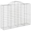 vidaXL Gabion Basket Set of 5 Silver Galvanized Iron Large Durable
