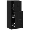 vidaXL Apothecary Cabinet Black oak 40 x 41 x 118 cm Engineered wood