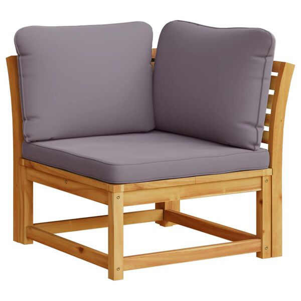 vidaXL 7 Piece Patio Lounge Set with Cushions Solid Wood Acacia