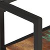 vidaXL Wall Shelf Multicolour wood, black frame