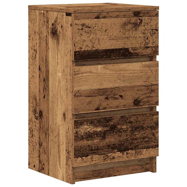 vidaXL Bedside Cabinet Old Wood Engineered Wood Medium Bedside Cabinet